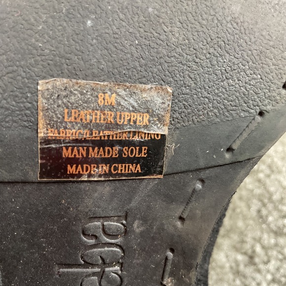 Reba Black Suede Leather Fringe‎ Knee High Western Cowgirl Boots Size 8M - Picture 5 of 5